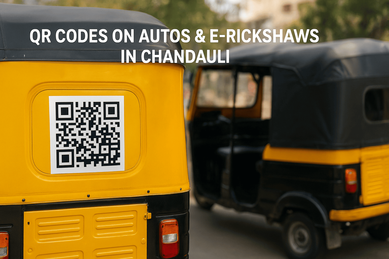 QR code installed on autos and e-rickshaws in Chandauli for safety and transparency