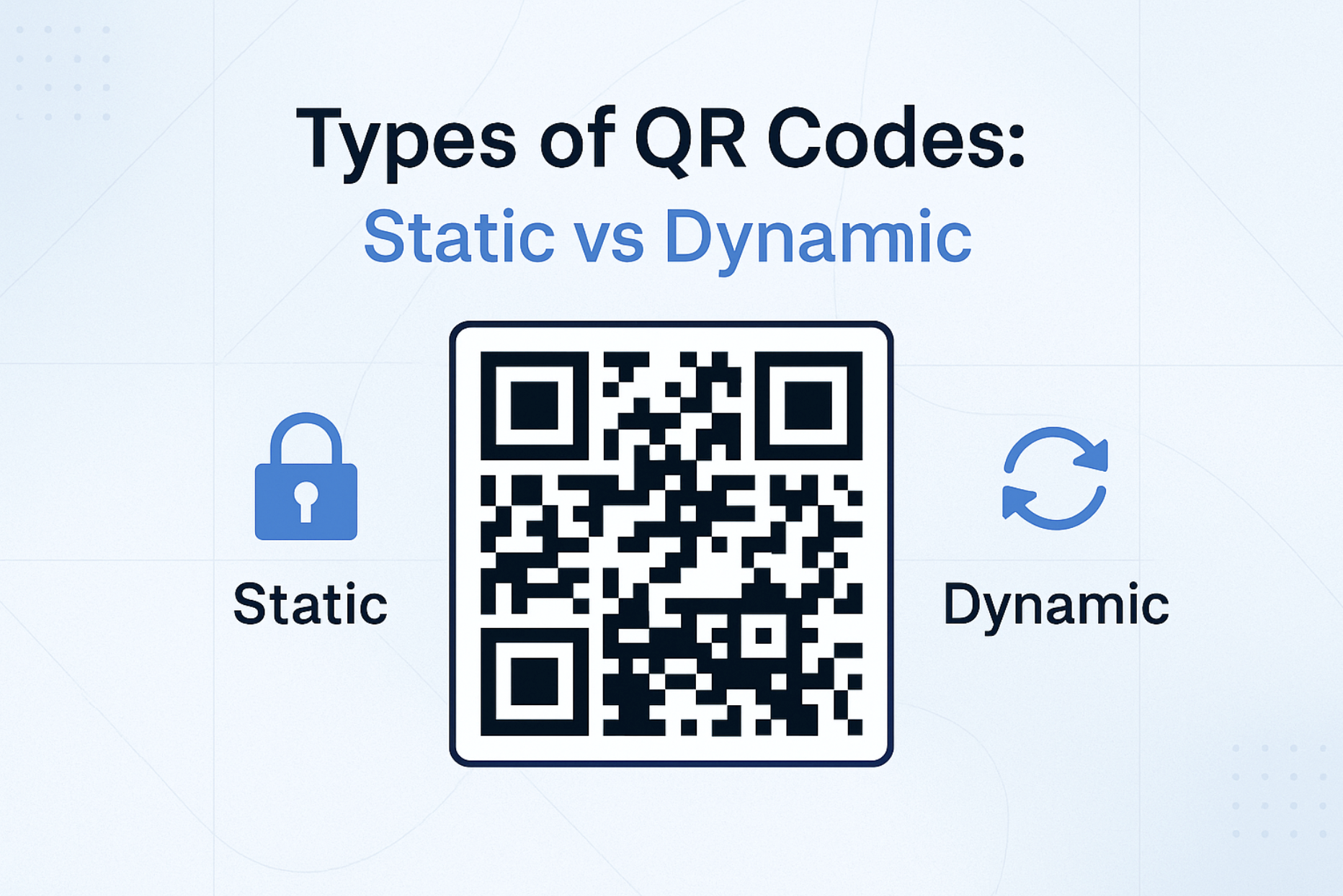 Static vs dynamic QR code comparison illustration